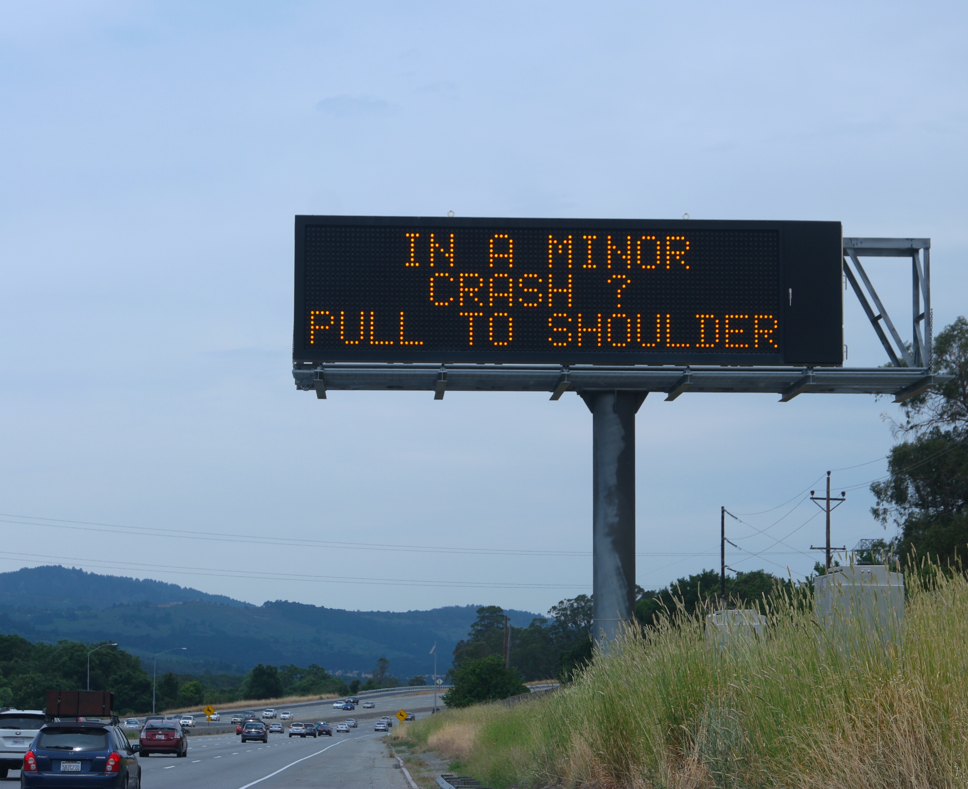A Minor Crash - Freeway Sign