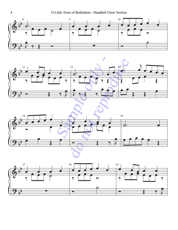 O Little Town of Bethlehem (FOREST GREEN) (Handbells, 2 octaves, Level 2+) - page 2