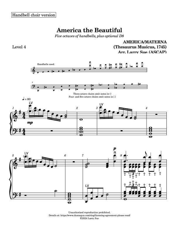 America the Beautiful, page 1