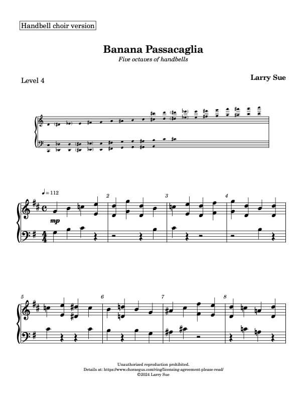 Banana Passacaglia, page 1