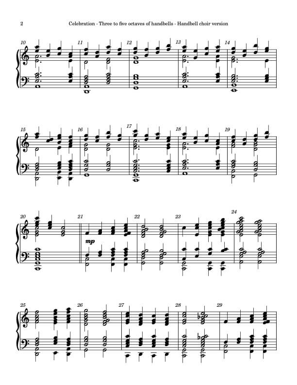 Celebration (Handbells, 3-5 octaves, Level 1), page 2