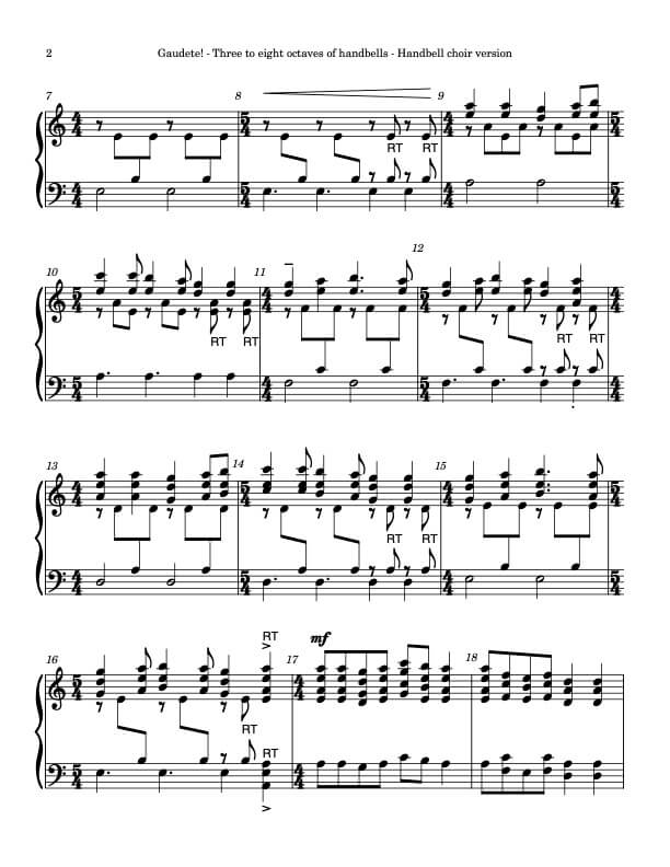 Gaudete! (Handbells, 3-8 octaves, plus handchimes, 3-4 octaves, Level 4+), page 2