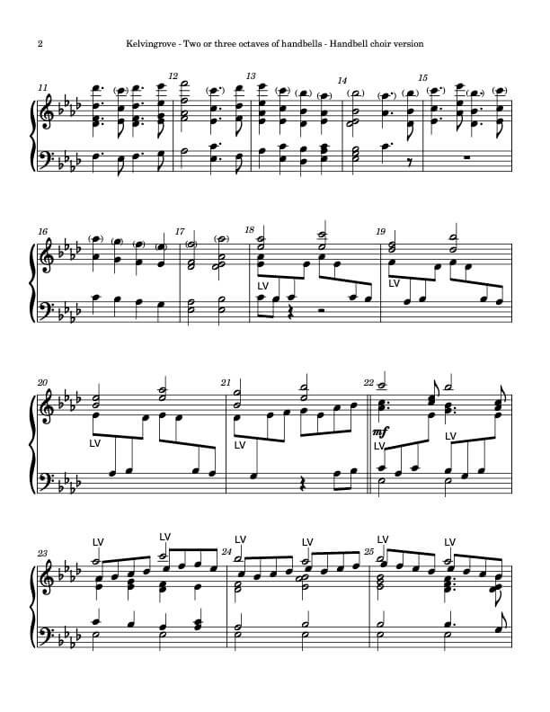 Kelvingrove (Handbells, 2-3octaves, Level 2), page 2