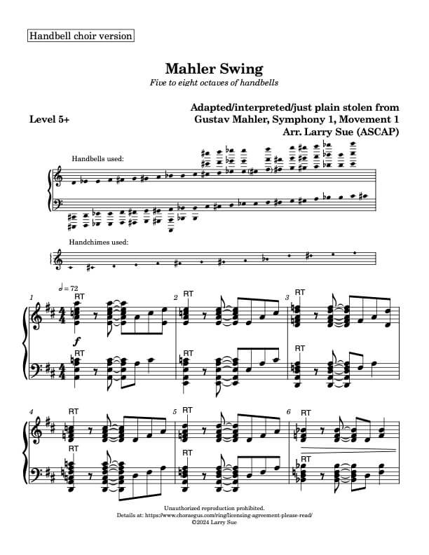 Mahler Swing, page 1