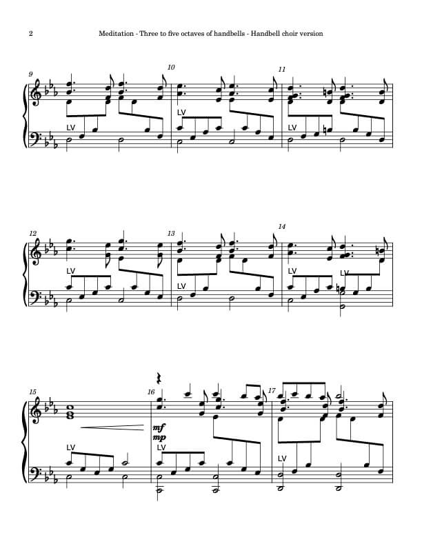 Meditation (Handbells 3-5 octaves, Level 2), page 2