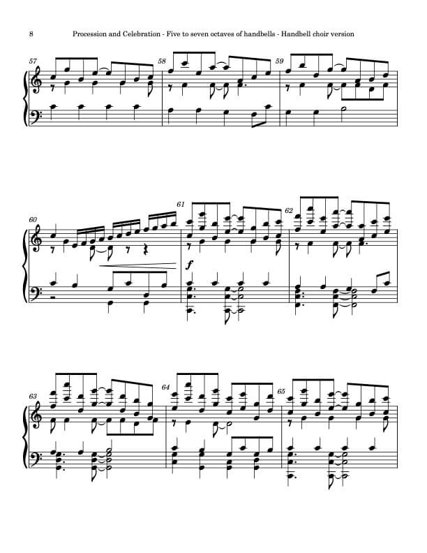 Procession and Celebration (Handbells, 5-7 octaves, plus handchimes, 2 octaves, Level 4) - page 4