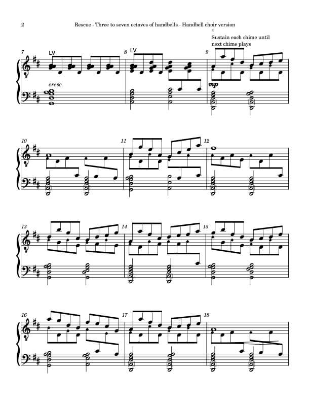 Rescue (Handbells, 3-7 octaves, Level 3), page 2