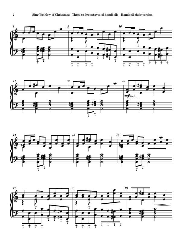 Sing We Now of Christmas (NOEL NOUVELET) (Handbells, 3-5 octaves, Level 3+), page 2