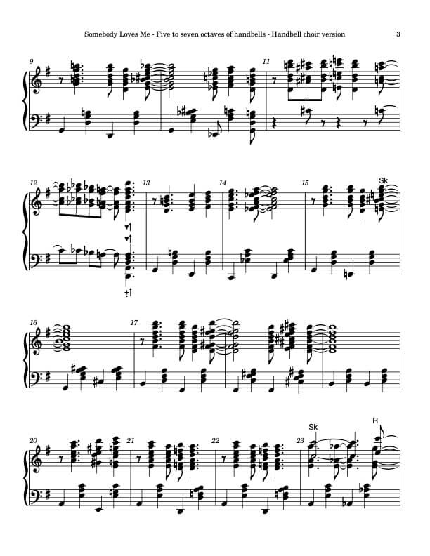 Somebody Loves Me (Handbells, 5-7 octaves, Level 5) - page 2