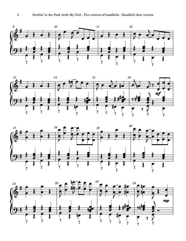 Strollin' in the Park (Handbells, 5 octaves, Level 3+), page 2