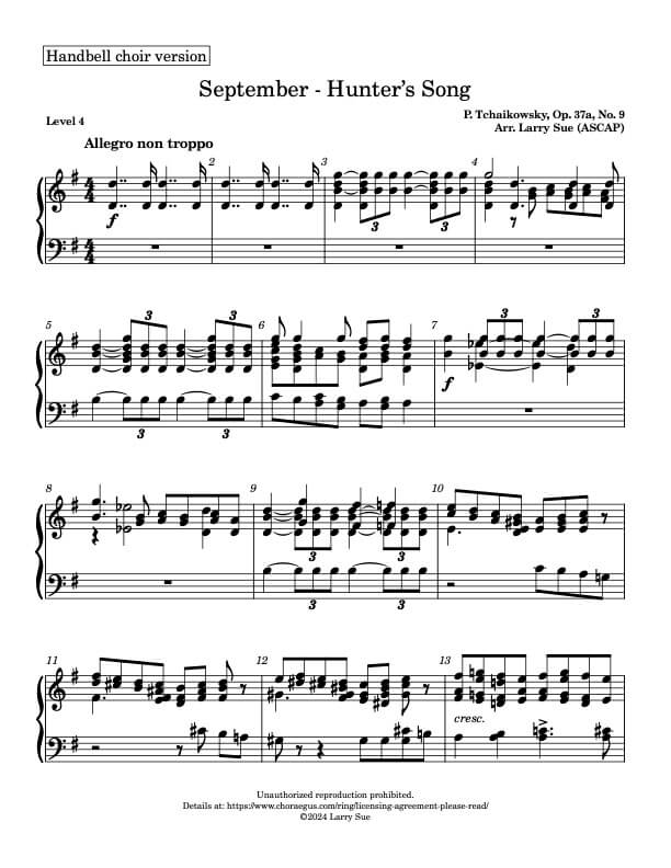 Tchaikovsky - The Seasons - September, page 1