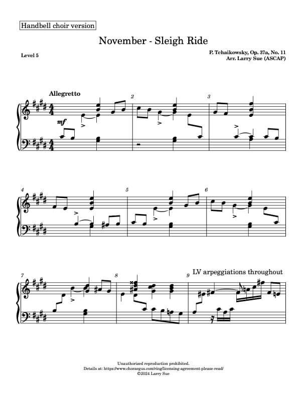 Tchaikovsky - The Seasons - November, page 1