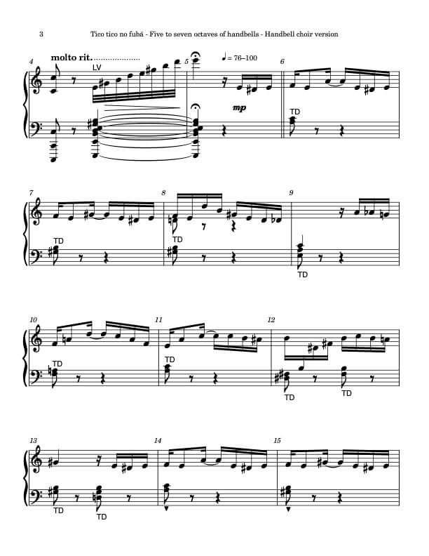 Tico Tico no fuba (Handbells, 5-7 octaves, Level 5+), page 2