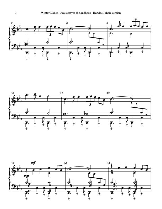 Winter Dance (Handbells, 5 octaves, Level 4), page 2